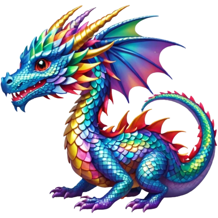 Rainbow dragon emoji