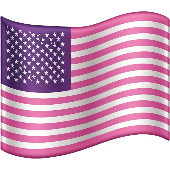 pink american flag without flagpole emoji