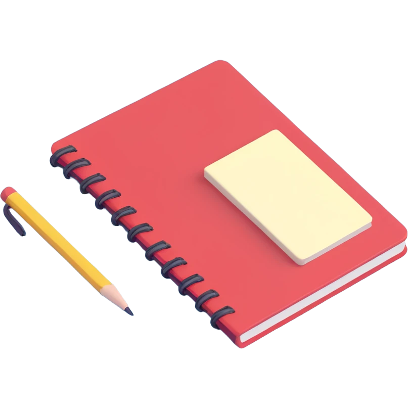 a notebook with homework emoji