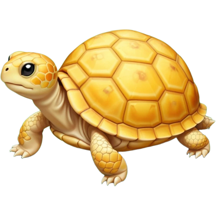 A young very small yellow tortoise emoji