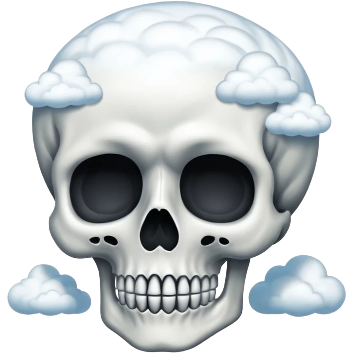 Calavera con nubes emoji