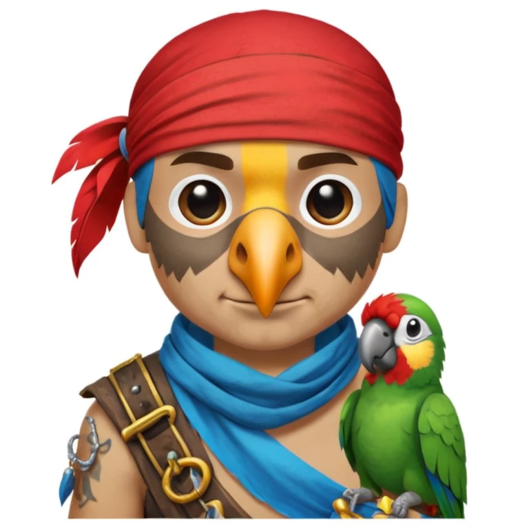 pirate and parrot emoji