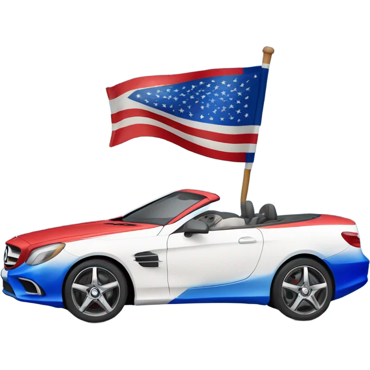 Red, white, blue mercedes benz emoji