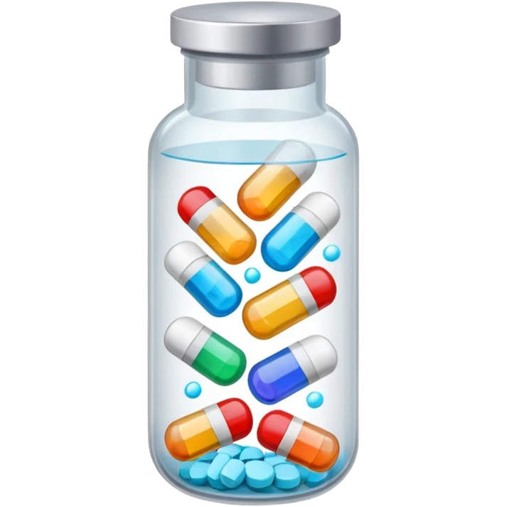 medicine pills in a flask emoji