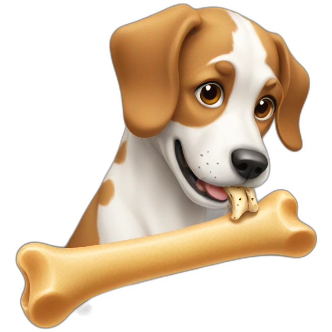 dog eating bone  emoji