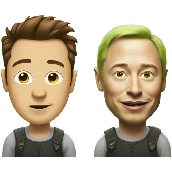 elon musk with shrek face emoji
