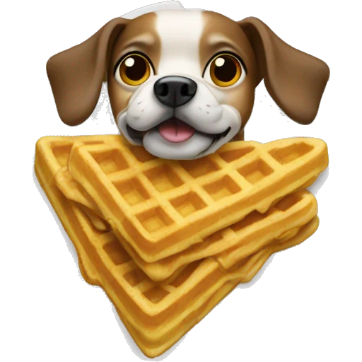 Dog in a Waffle House  emoji