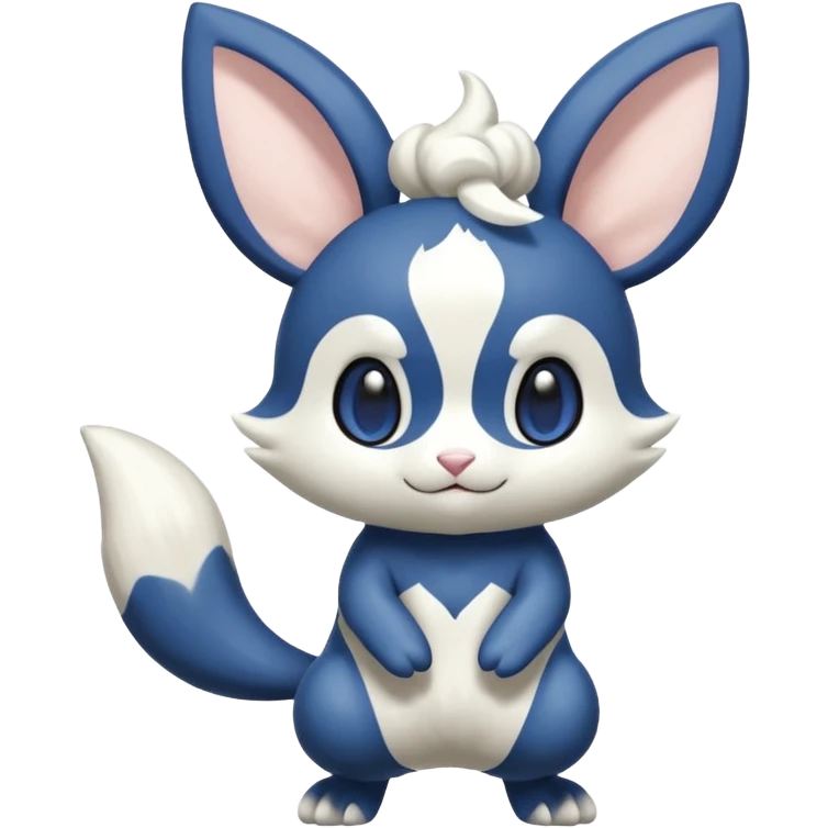 Minun-Meowstic-Minccino-fusion, full body emoji