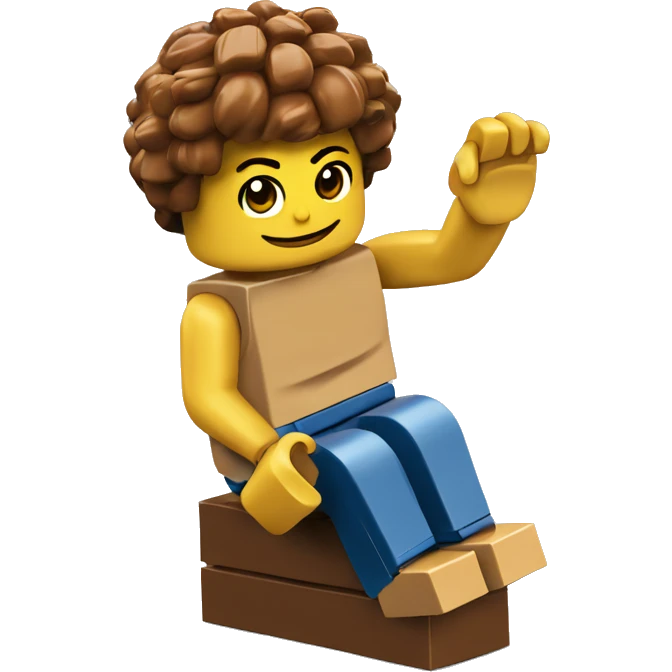 a bare foot above a lego brick emoji