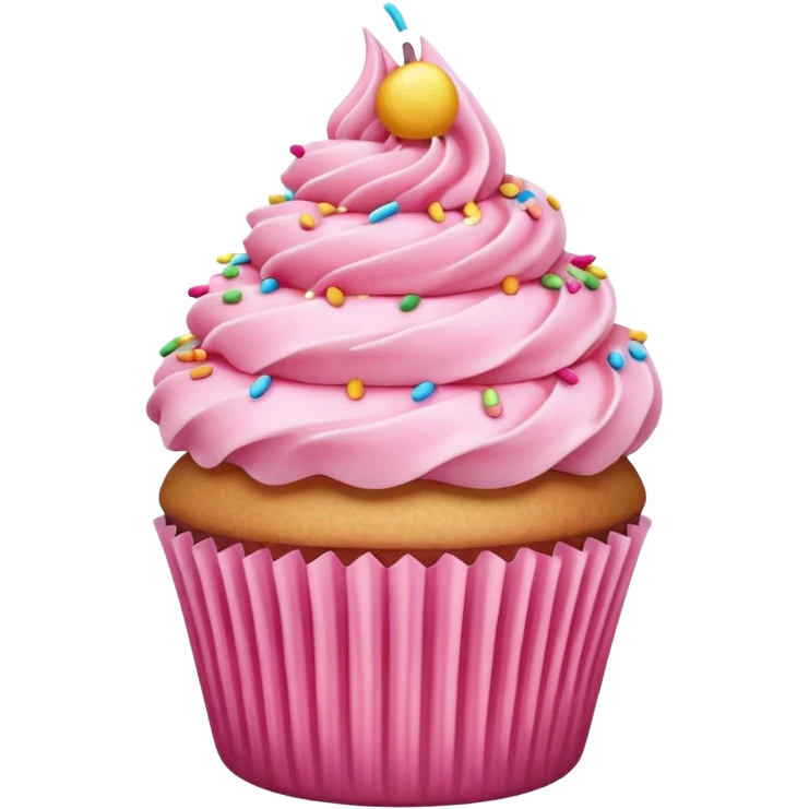 Cupcake with pink icing emoji