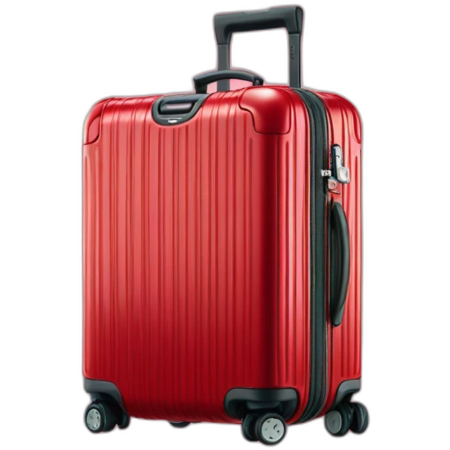 One Rimowa red Essential Cabin luggage emoji
