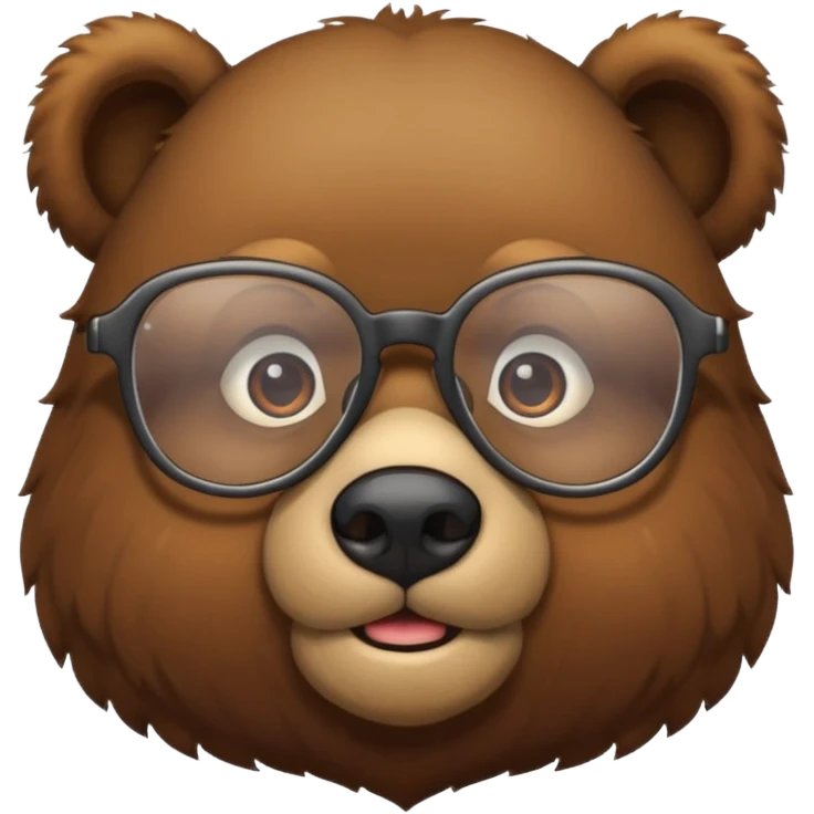 Bear with glasses emoji