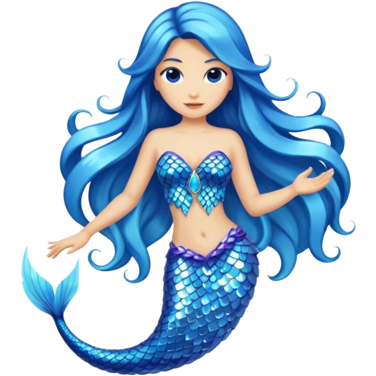 blue siren with sparkles emoji