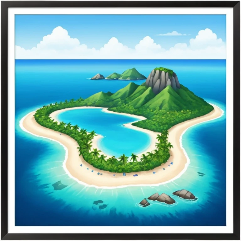 isla de cuba vista desde arriba emoji