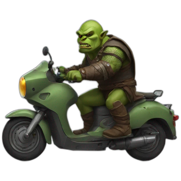russian orc on scooter emoji