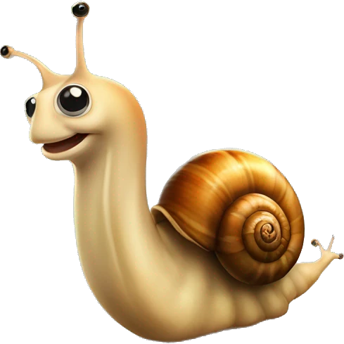 A big fat snail who is very slimey and gooey with huge black eyes emoji