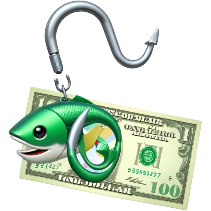  крючок от удочки зацепил доллар emoji