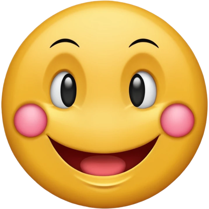 Smiley rond  qui rougis  parce qu’il est timide sans sourire  emoji