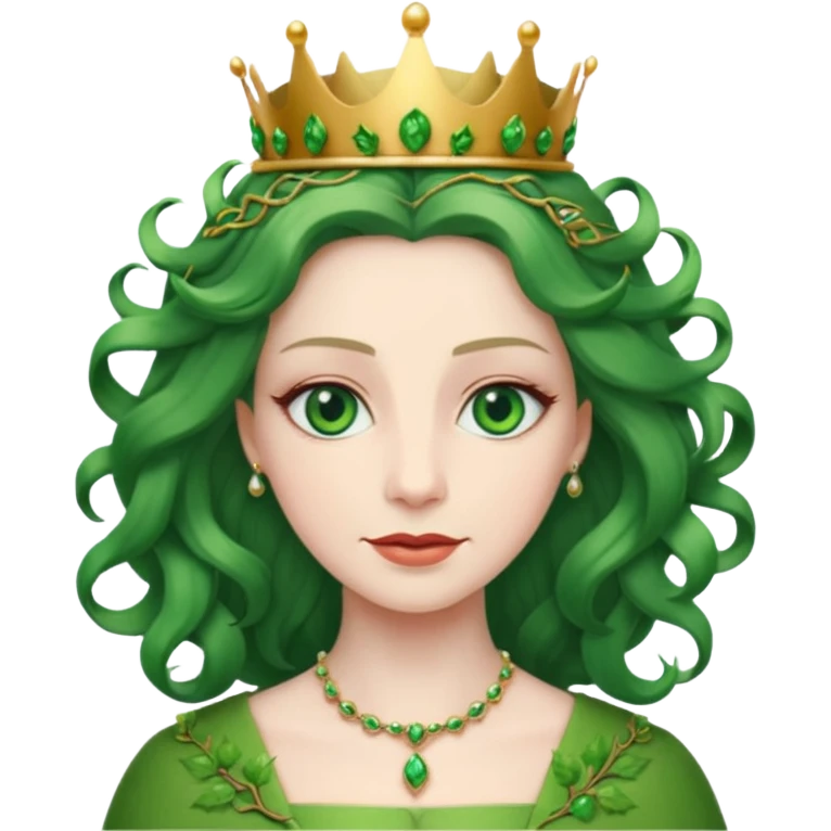 The queen with vine-like hair emoji