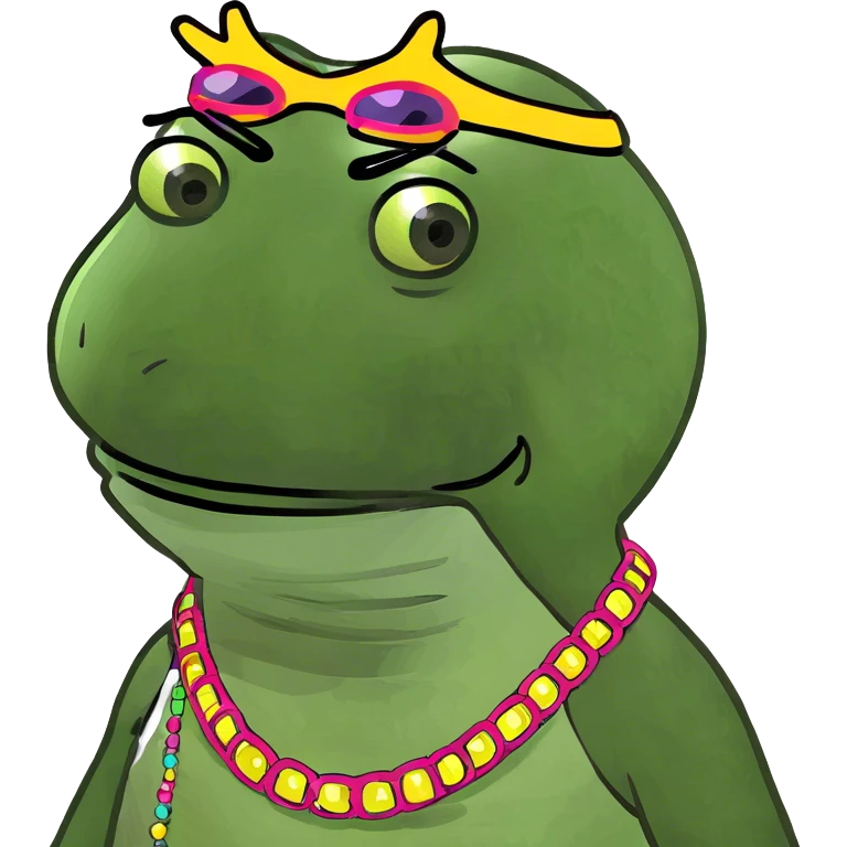 Pepe with thong on his head emoji