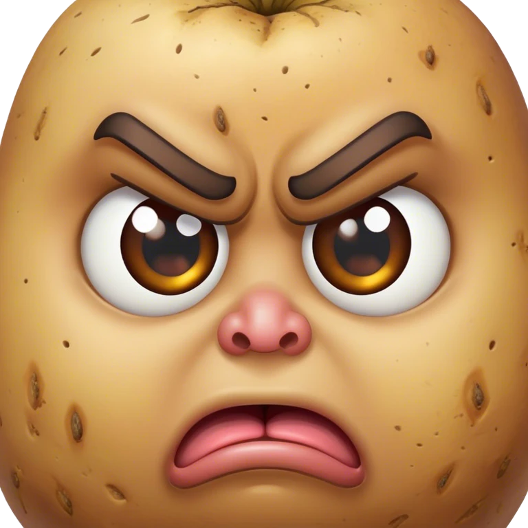 Angry potato emoji