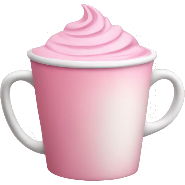 Latte pink cup emoji