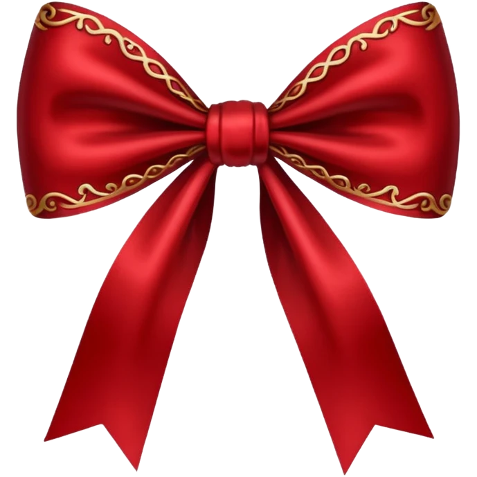 Deep blood red bow emoji