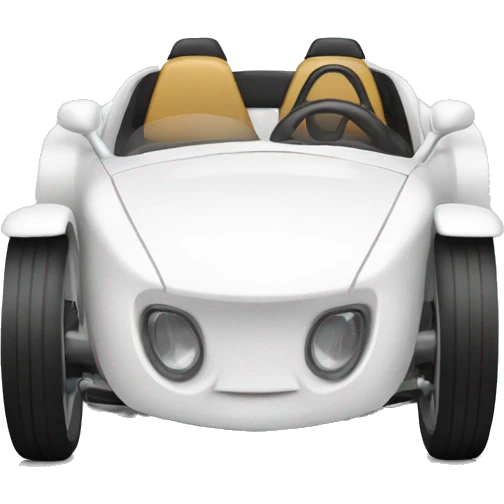 white roadster emoji
