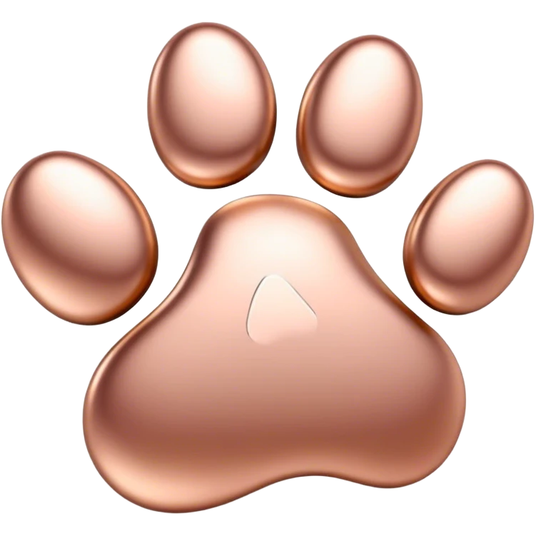 rose gold paw print emoji