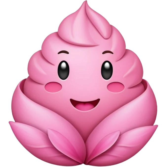 pink petal poop  emoji