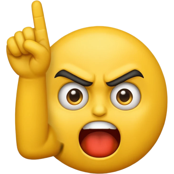 Emoji with mad face and L hand signal  emoji