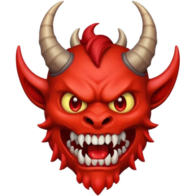 horned demon - fiery background











 emoji