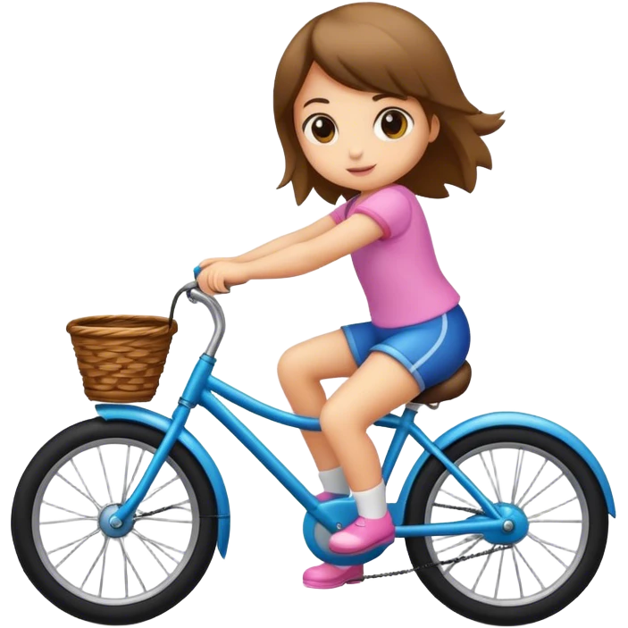 Litte girl on a bike emoji