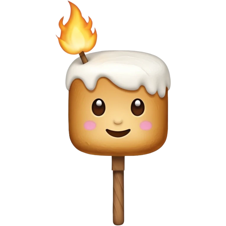 camping fluffy marshmallow stick emoji