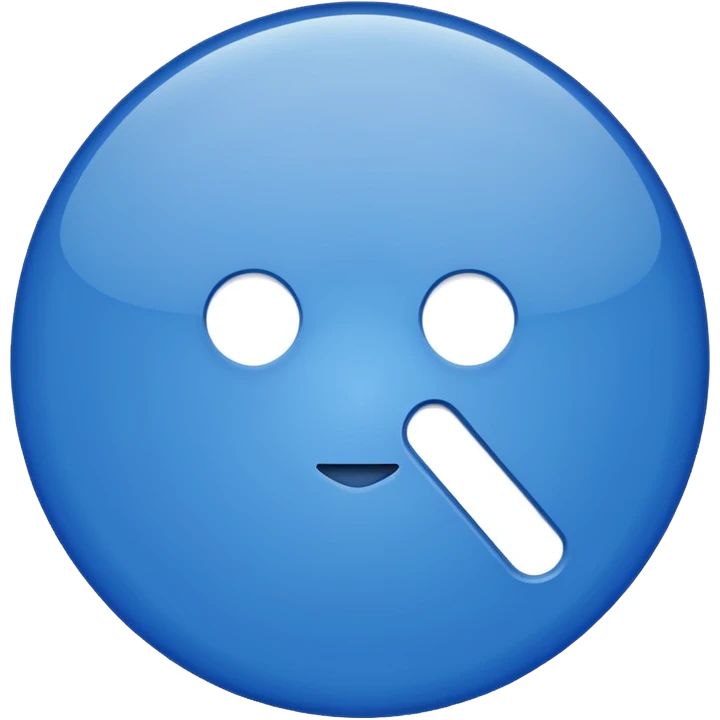 A blue circle with am inner tick emoji