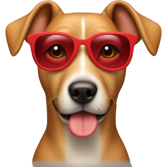 Dog with red shades  emoji