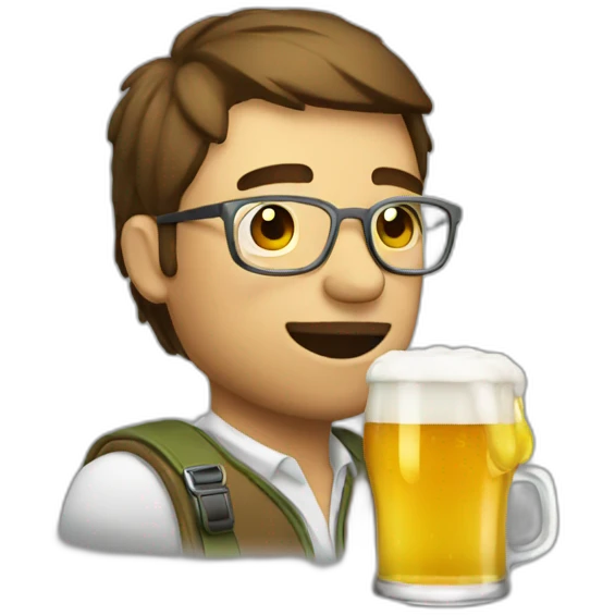 programmer drinking beer emoji