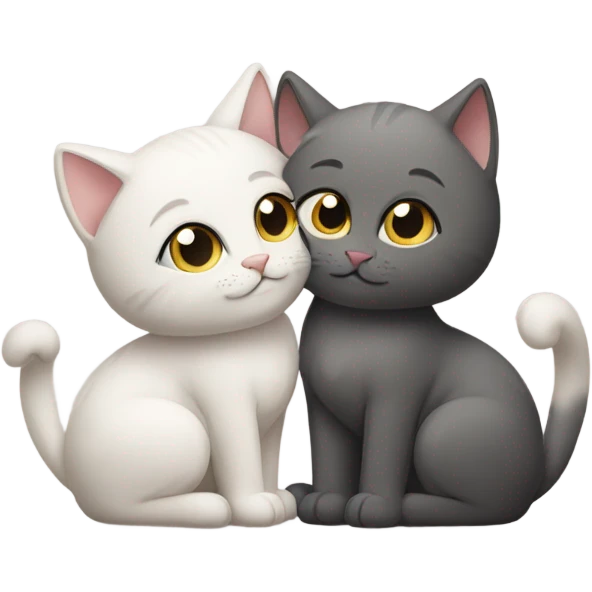 Cats in love emoji