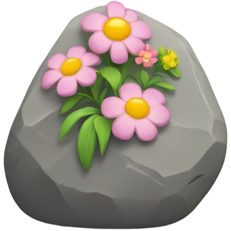 Cute stone witr flowers emoji