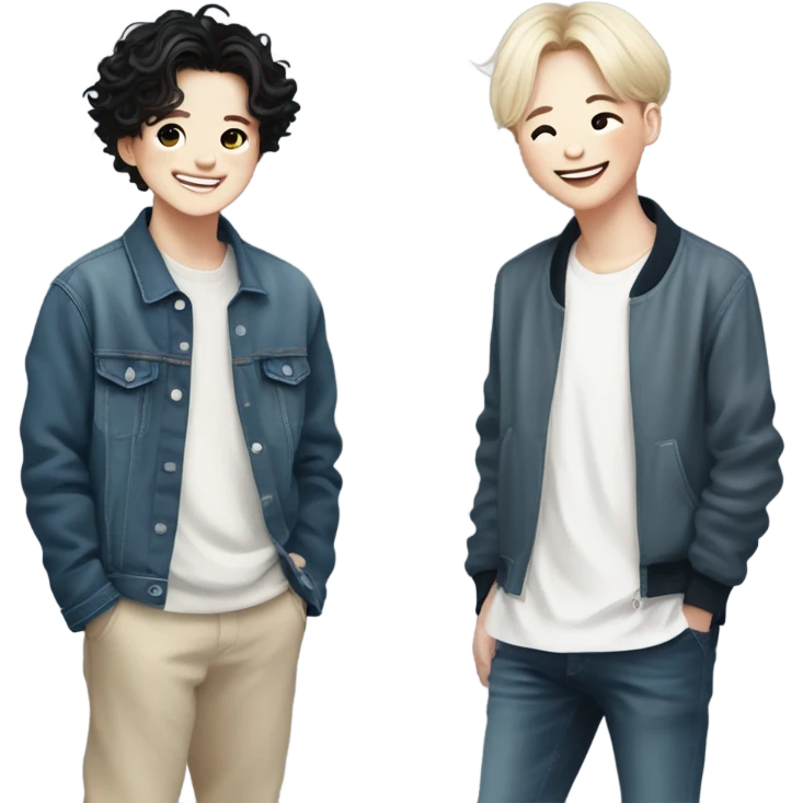 Jimin with suga emoji