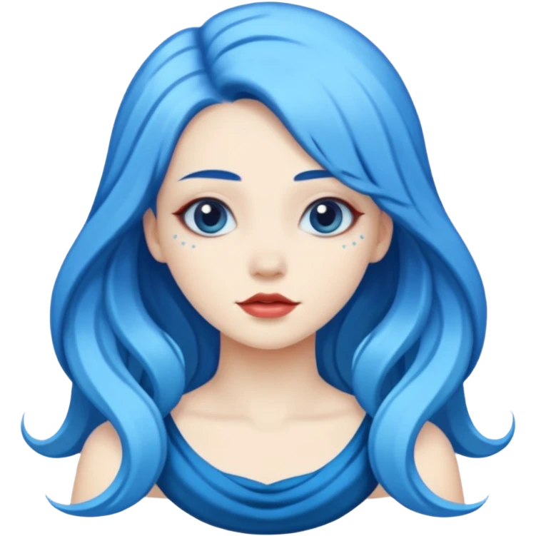 mythological siren blue hair emoji