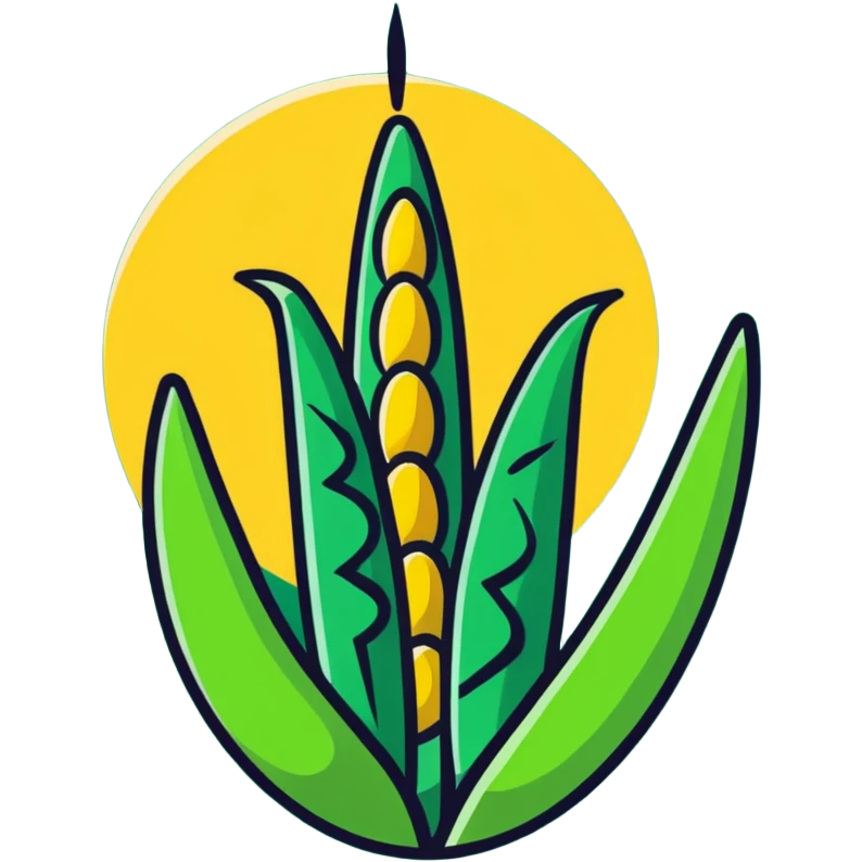 Minimalist Maya corn and sun symbols as message indicators, only white and deep green colors, flat design with clean lines emoji