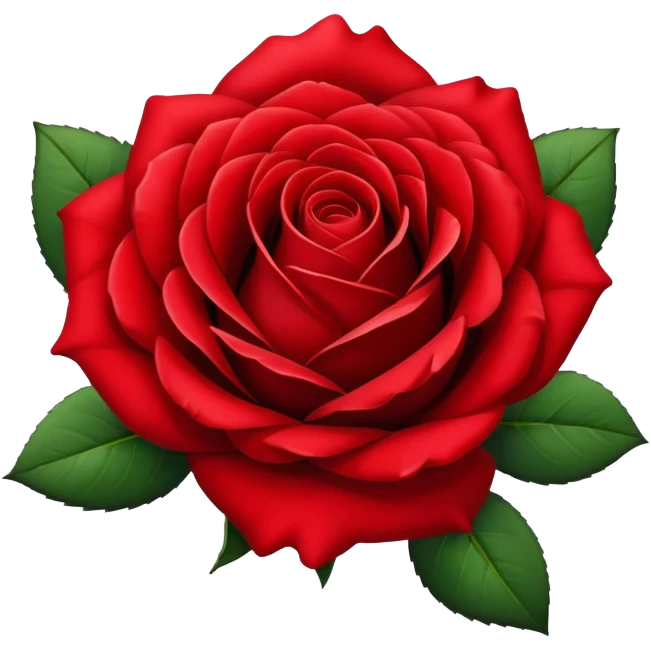 top view super realistic, single rose emoji
