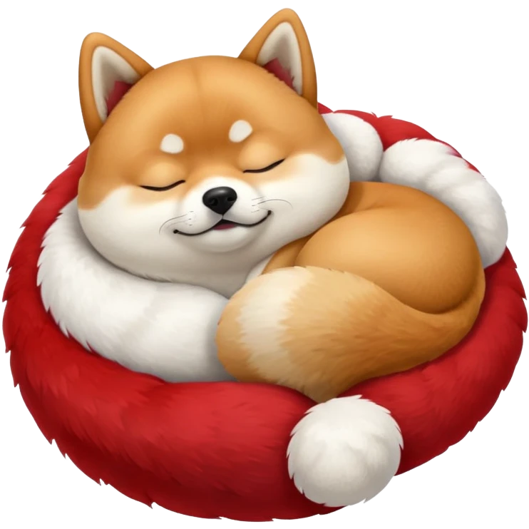 Shiba inu sleeping  emoji