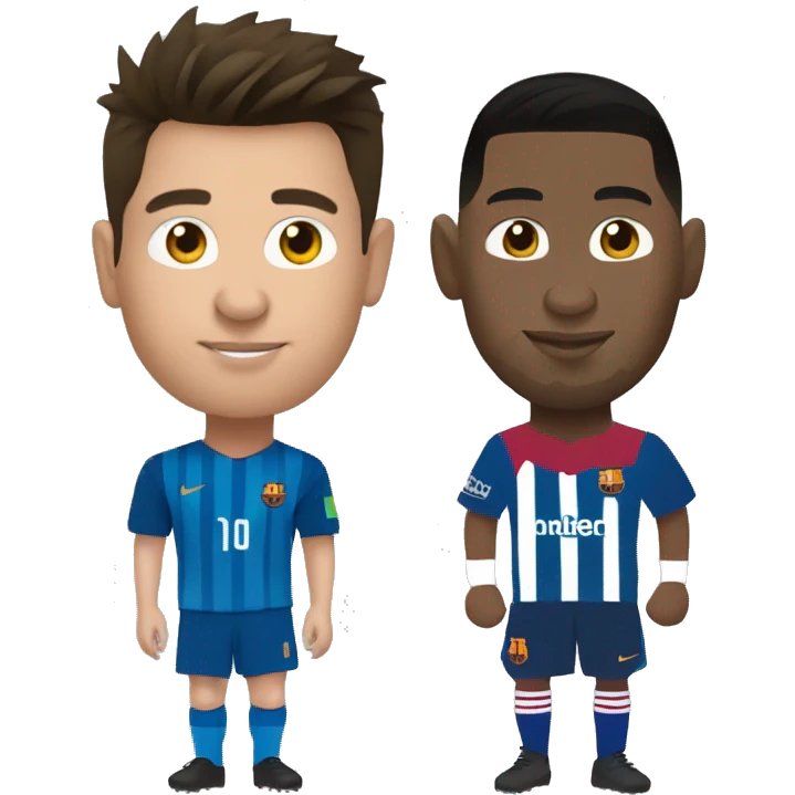 Ronaldo with messi emoji