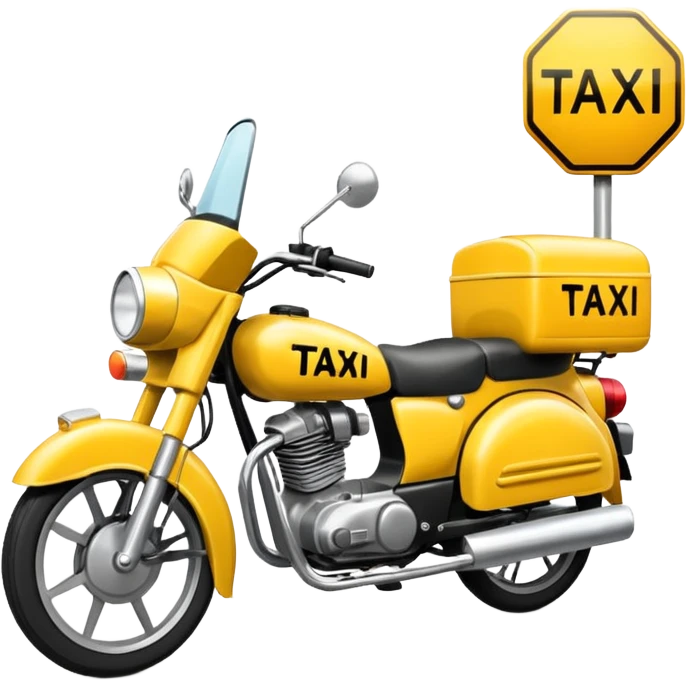 Un taxi que sea una moto y que ponga taxi y que sea una moto emoji