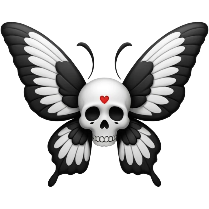 crea un emoji de una mariposa / polilla de la muerte pero que la calavera esté en las alas  emoji