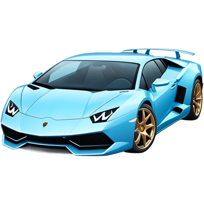 Light blue Lamborghini emoji