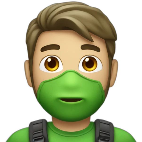 Homme araignée tenue verte emoji