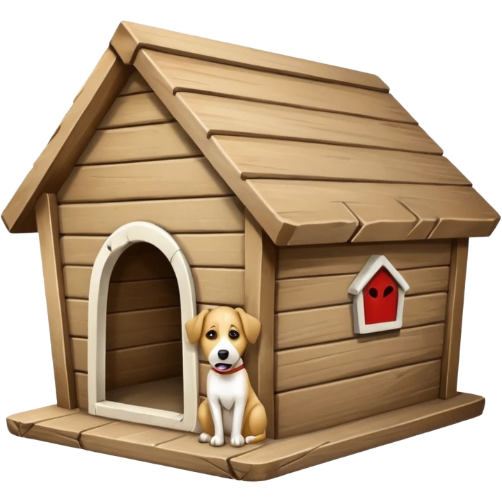 Doghouse with bone sign emoji